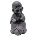 Monniken horen zien zwijgen beeldjes grijs 29 cm – Boeddha beeld 2