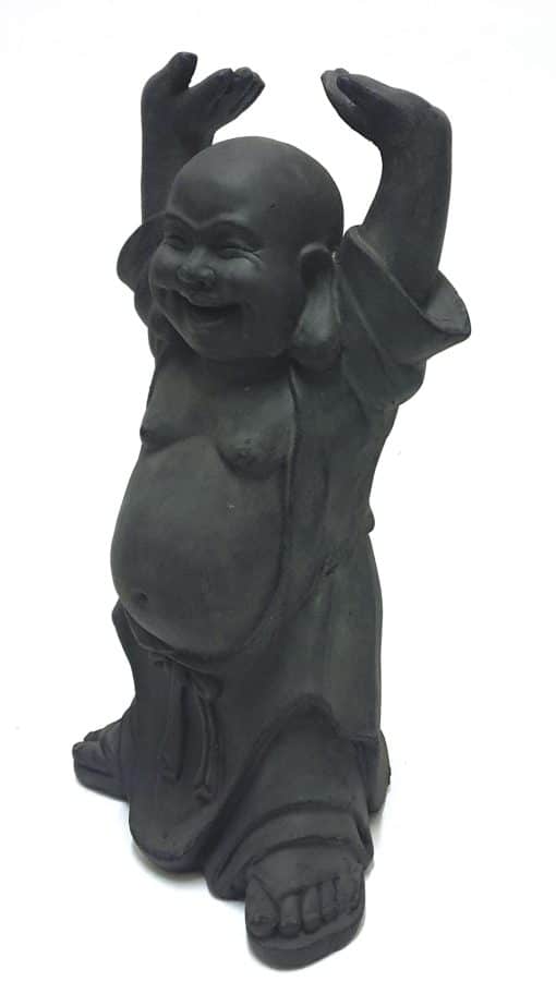 Boeddha beeld Hotei Boeddhabeeld 40 cm Donkergrijs 4