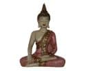 Thais Boeddha beeld houtlook roze 25 cm