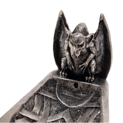 Wierookhouder Gothic Fantasy - Draak beeld wierook houder zilver 25 cm 2