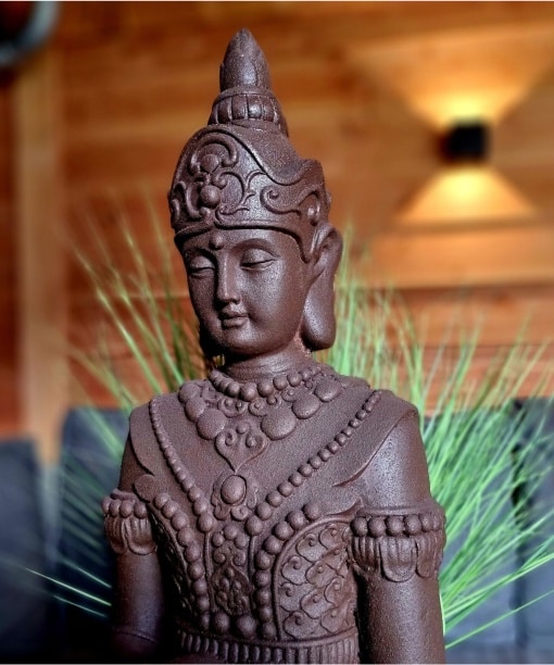 Boeddha beeld Kwan Yin met bak 66cm 2