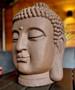 Boeddha Hoofd 42 cm - Boeddha Beeld roest kleur