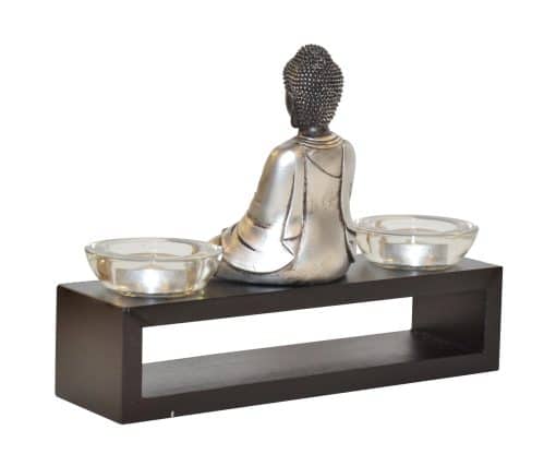 Waxinelichthouders glas Japanse decoratie Boeddha – 2 waxine lichthouders 3