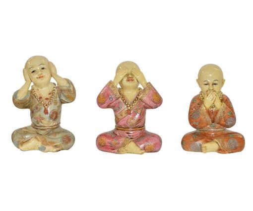 Horen zien zwijgen boeddha beeldjes – Monnikjes horen