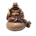Happy Boeddha Beeld op Goudzak 8 cm Boeddhabeeld