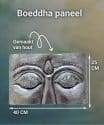 Houten decoratie paneel – Boeddha ogen zilver 40 cm 5