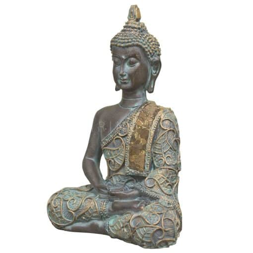 Thaise Meditatie Boeddha antique 15cm 4
