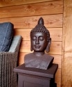 Thais Boeddha Hoofd 46 cm - Boeddha Beeld roest kleur 4