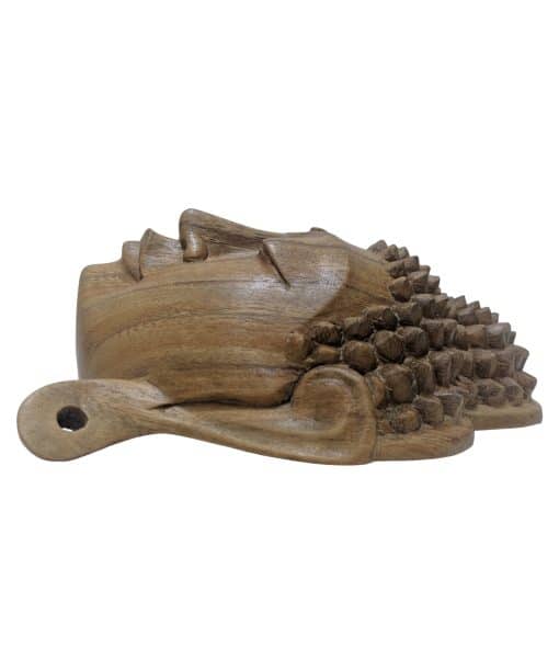 Handgemaakt Boeddhabeeld uit Bali – Boeddha hoofd uit licht hout 20 cm 4