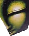 Schilderij wanddecoratie boeddha hoofd – schilderijen op canvas boeddha 60 cm groen 5
