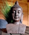 Thais Boeddha Hoofd 46 cm - Boeddha Beeld roest kleur 2