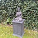 Garden Boeddha 40cm donkergrijs 3