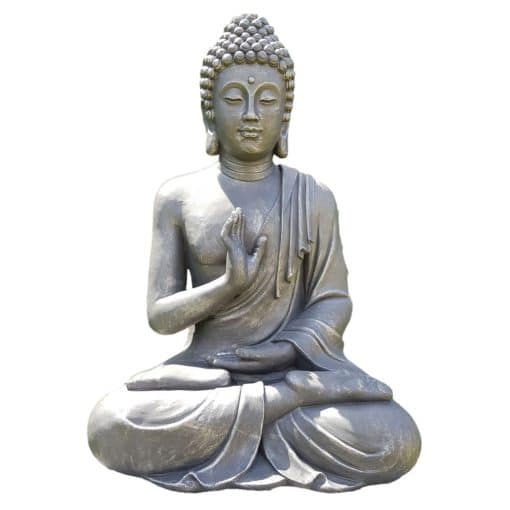 Boeddha beeld - Tuinbeeld Boeddha beeld Groot Antiek Zilver 73cm 5