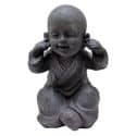 Monniken horen zien zwijgen beeldjes grijs 29 cm – Boeddha beeld 5