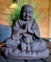 Boeddha beeldje binnen of buiten 35cm