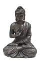 Zittende meditatie Boeddha zilver 30cm