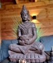 Boeddha beeld Kwan Yin met bak 66cm 4