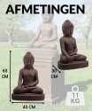 Boeddha beeld meditatie 63cm roestkleur 5