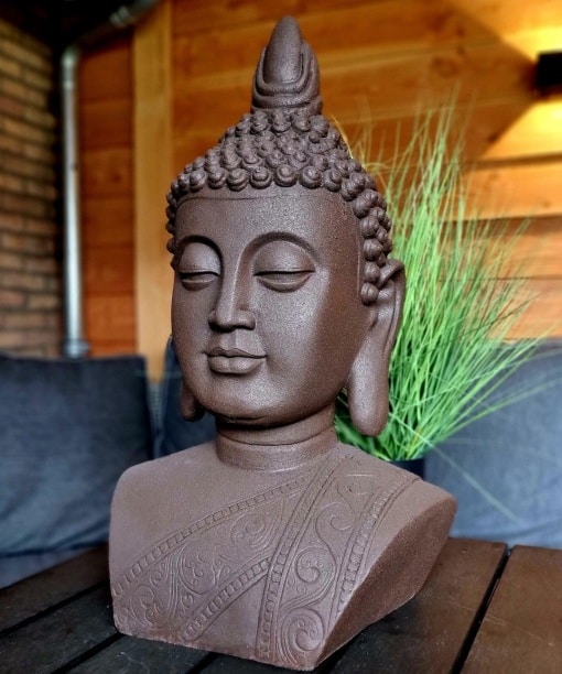 Thais boeddha hoofd en buste XL 64cm 2