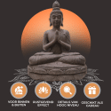 XL Boeddha Kwan Yin Tuinbeelden voor Buiten – Quan Yin beeld – Genade - Groot Donker Grijs Tuinbeeld - 74cm 9