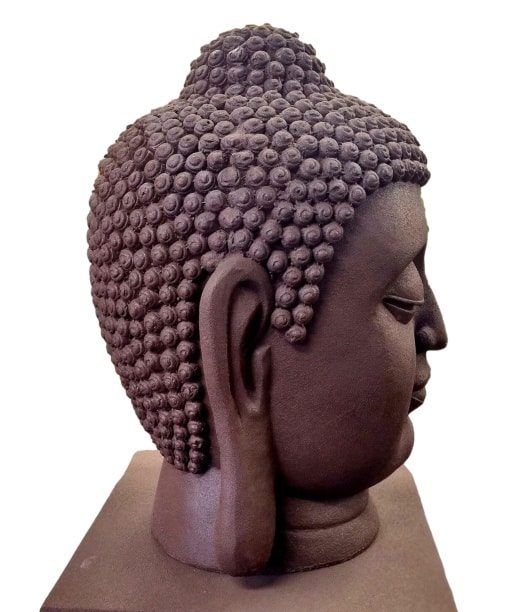 Boeddha hoofd groot XXL 70cm als tuinbeeld 3