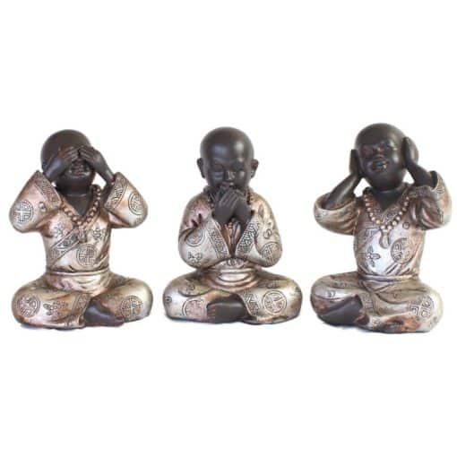 Horen zien zwijgen beeldjes Boeddha – 15 cm hoog 3