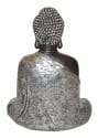 Boeddha beeld Japans Boeddhabeeld zilver kleur Boeddha 30cm hoog 3