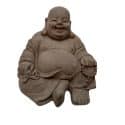 Lachende Boeddha grijs 26cm