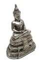 Boeddha beeld in lotushouding – verzilverd Thais boeddhabeeld 17 cm hoog 4