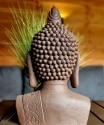 Thais Boeddha Hoofd 46 cm - Boeddha Beeld roest kleur 3