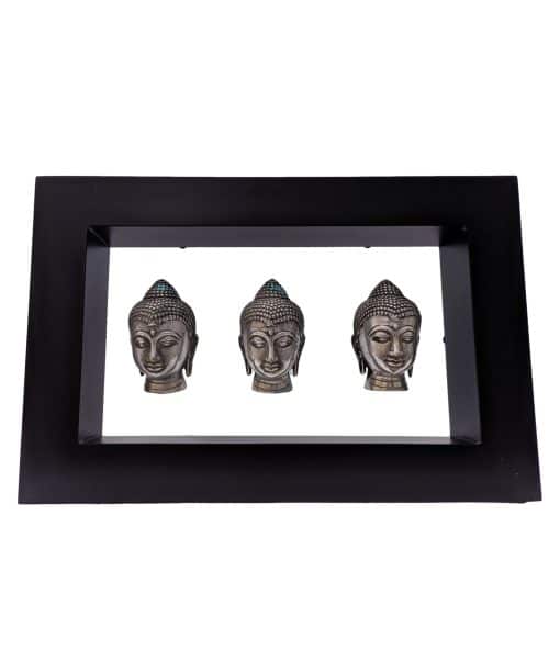 Boeddhabeelden in lijst – Boeddha hoofd brons 35 cm 3