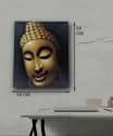 Schilderij wanddecoratie boeddha hoofd – schilderijen op canvas boeddha 60 cm goud 4
