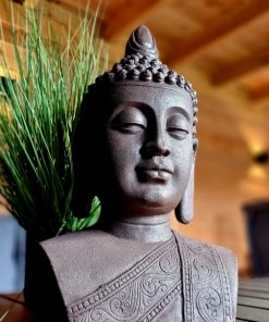 Thais Boeddha Hoofd 46 cm - Boeddha Beeld roest kleur