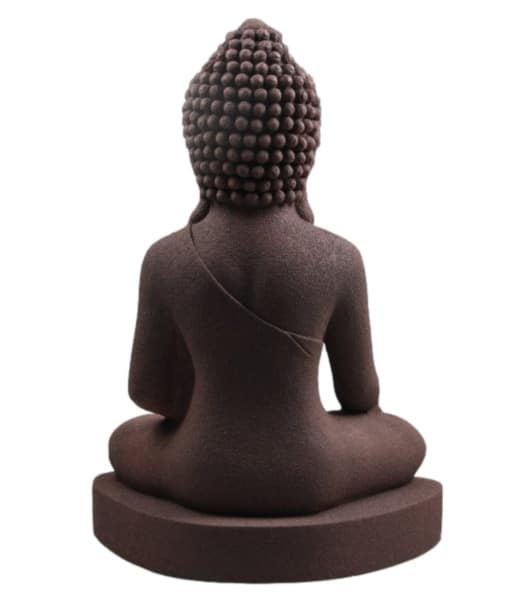 Boeddha beeld meditatie 63cm roestkleur 3