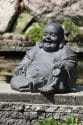Mega grote lachende Boeddha donkergrijs 60cm 4