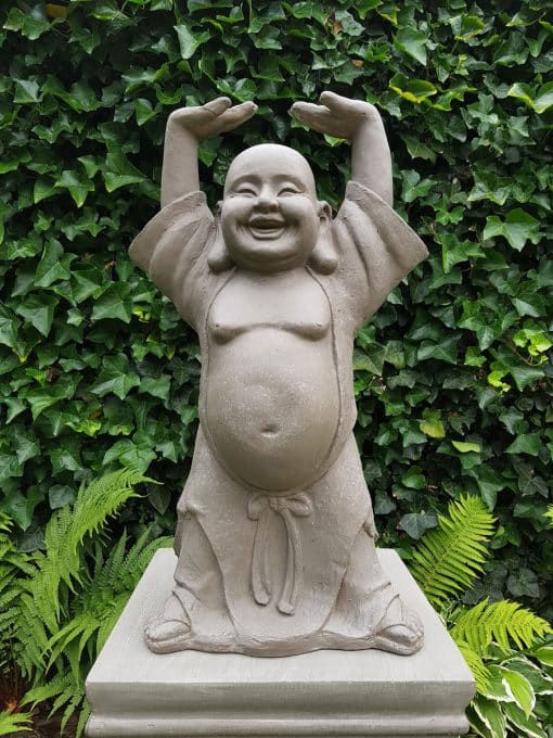 Boeddha beeld Hotei Boeddhabeeld 40 cm Grijs 7