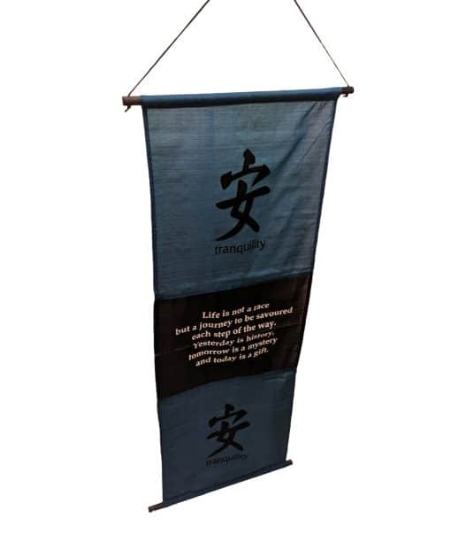 Tekst op doek kalmte – Banner 135 cm met tranquility quote 3