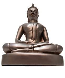 Boeddha beeld zittend zilver - Sukhothai Boeddhabeeld 18cm unieke Boeddha - Huisdecoratie
