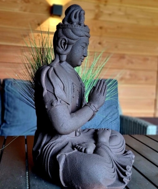 Boeddha beeld Kwan Yin mediterend 60cm 4