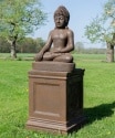 Boeddha beeld meditatie 63cm roestkleur 4