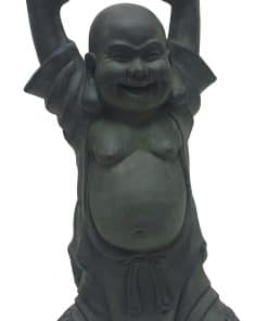 Boeddha beeld Hotei Boeddhabeeld 40 cm Donkergrijs