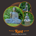 Boeddha Tuinbeelden voor Buiten – Boeddha beeld – Groot Donker Grijs Tuinbeeld – 63cm 2