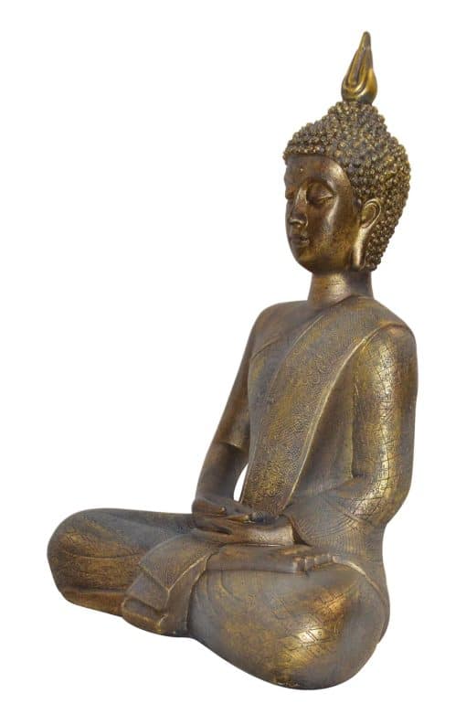 Thaise Boeddha beeld bronskleurig boeddhabeeld 42cm 2