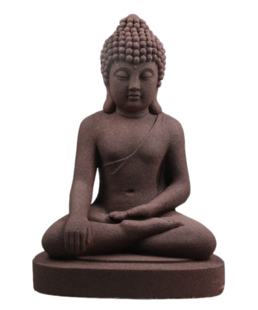 Boeddha beeld meditatie 63cm roestkleur