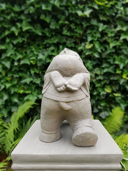 Shaolin monnik op olifant grijs - Boeddhabeeld 44 cm 7