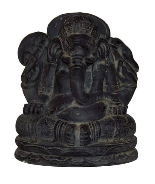 Ganesha beeld voor binnen en buiten – donkergrijze Ganeshabeelden 40cm