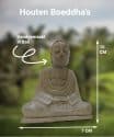 Set 2 Boeddhabeelden hout – handgemaakte boeddha beelden Bali 10 cm 5