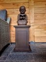 Boeddha beeld shaolin met boek - limited Boeddhabeeld 42cm Roestkleur 7