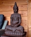 Boeddha beeld Kwan Yin met bak 66cm 7