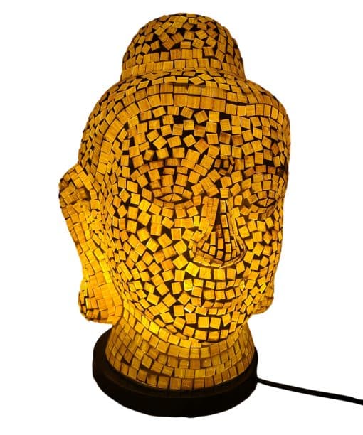 Oosterse lampen mozaïek - Mozaïeklamp boeddha beeld tafellamp 40 cm 4